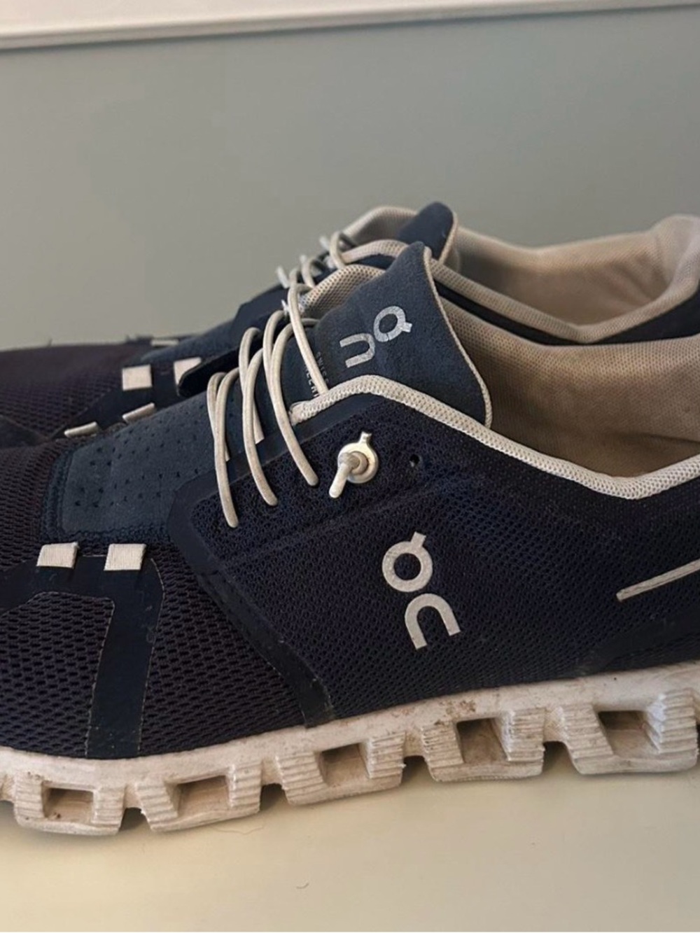 On Cloud Women's Running Sneakers - Navy with White Accents